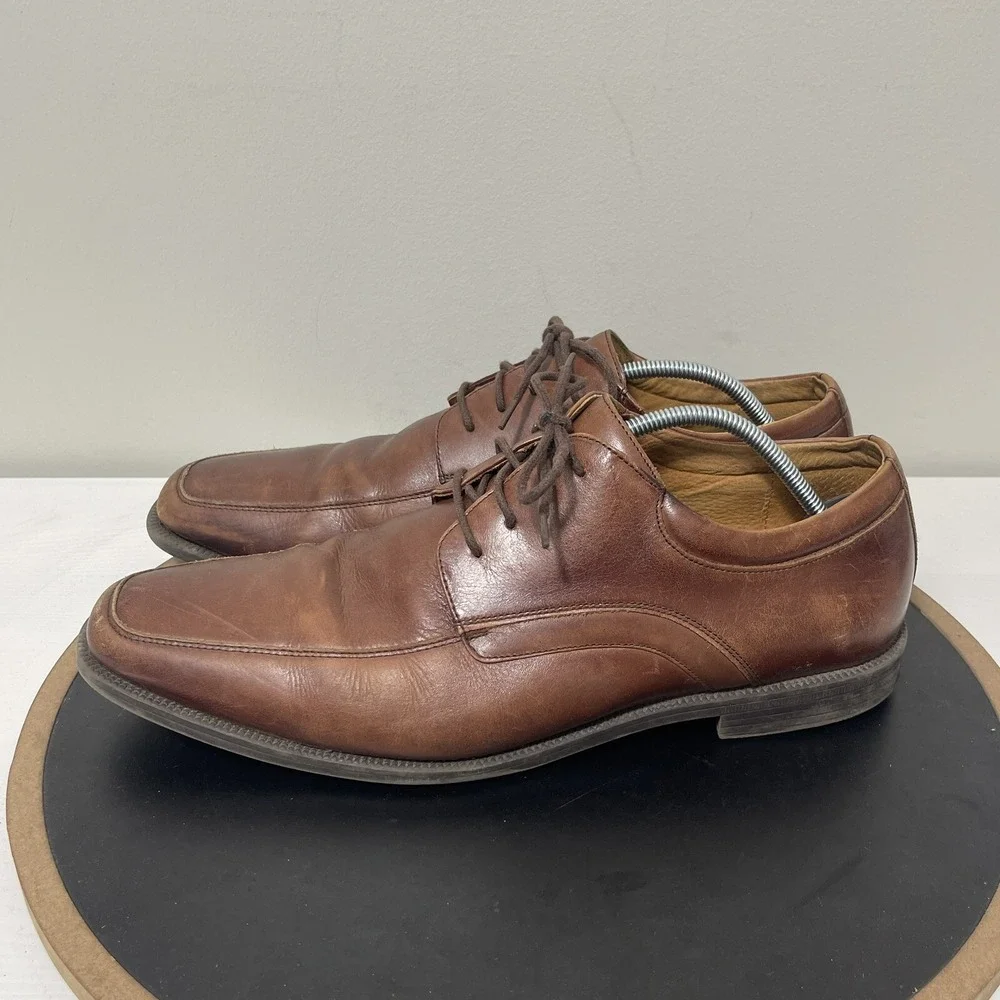 Florsheim Bicycle Toe Oxford Men 11.5 D Dress Shoes Brown Leather Classic Office